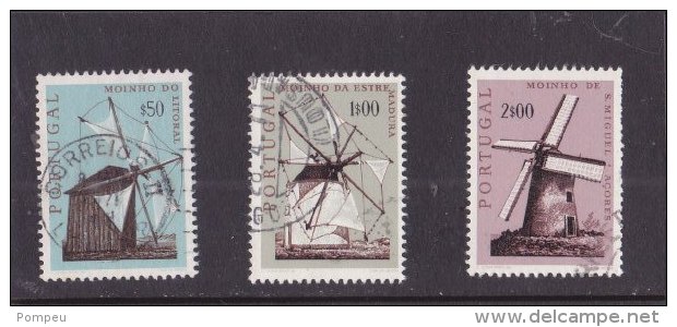 1971 - Afinsa 1092 A 1094 - Moinhos Portugueses - Oblitérés