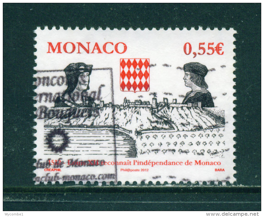 MONACO - 2012  Independence  55c  Used As Scan - Used Stamps