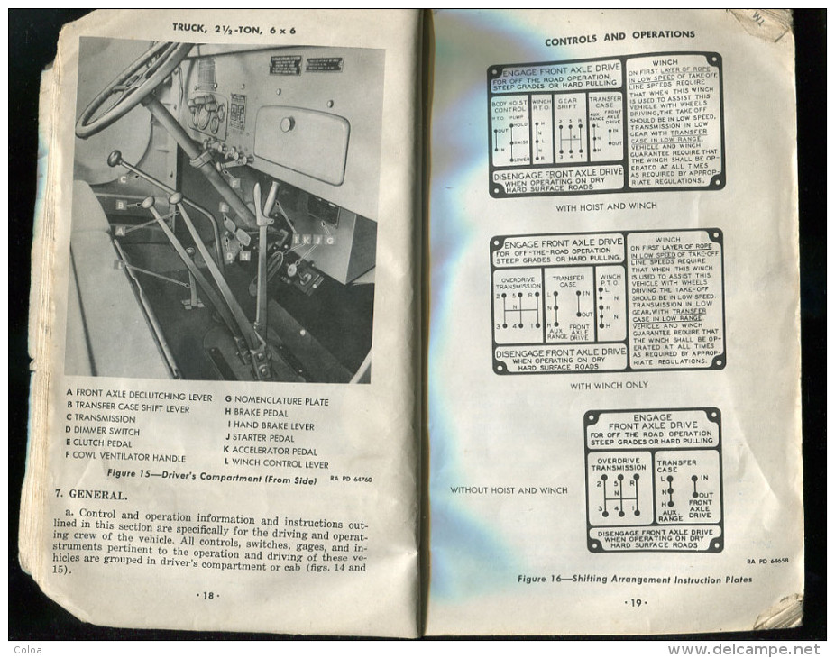 Manuel De Dépannage  Truck 2 ½ Ton GMC 6x6 En Anglais - Amerikaans Leger