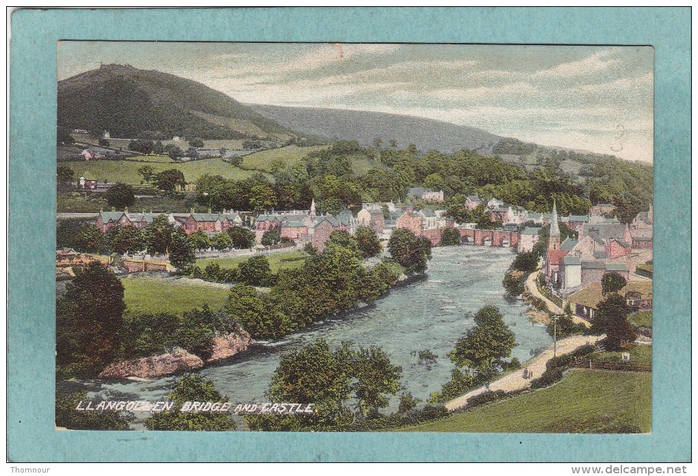 LLANGOLLEN  -  BRIDGE  AND  CASTLE  -  BELLE  CARTE     - - Denbighshire