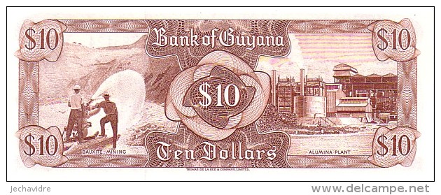 GUYANA   10 Dollars  Non Daté   Pick 23 F  Signature 9        ***** BILLET  NEUF ***** - Guyana