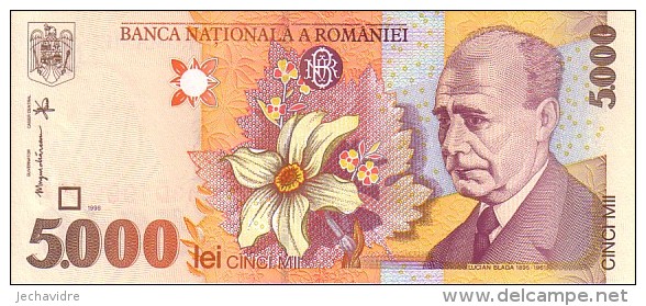 ROUMANIE  5 000  Lei  Daté De 1998   Pick 107     *****  BILLET  NEUF  ***** - Romania