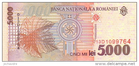 ROUMANIE  5 000  Lei  Daté De 1998   Pick 107     *****  BILLET  NEUF  ***** - Romania