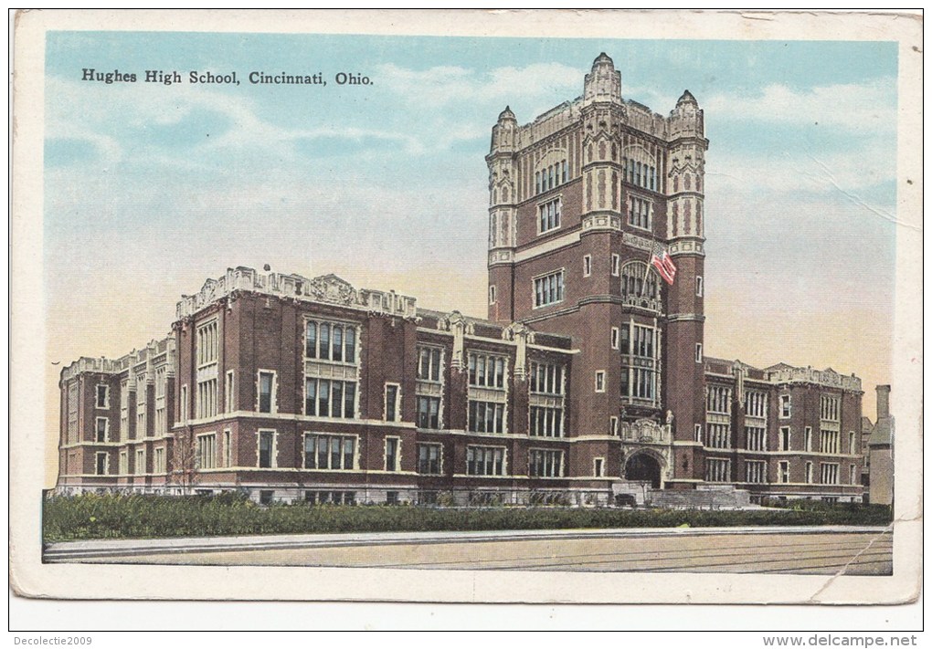 BT17042 Hughes Hish School Cincinnati Ohio   USA  Scan Front/back Image - Cincinnati