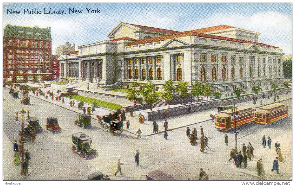 NEW YORK. New Public Library. No Posted. Primi '900. - Manhattan