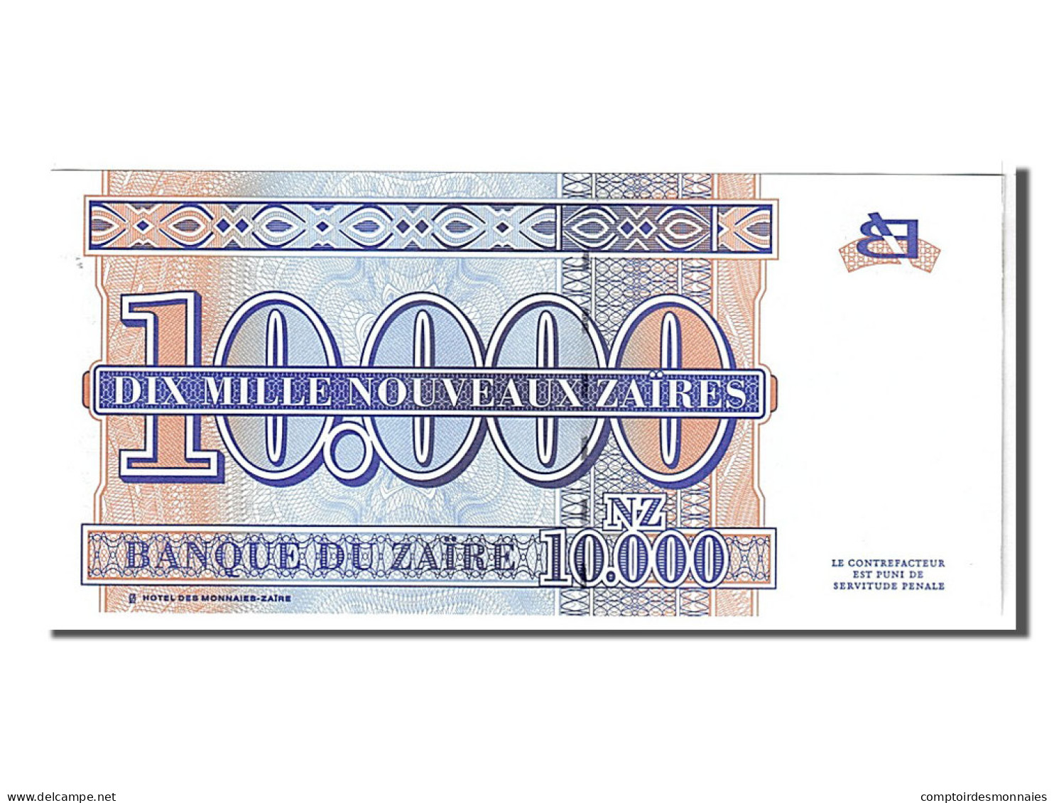 Billet, Zaïre, 10,000 Nouveaux Zaïres, 1995, KM:70a, NEUF - Zaire
