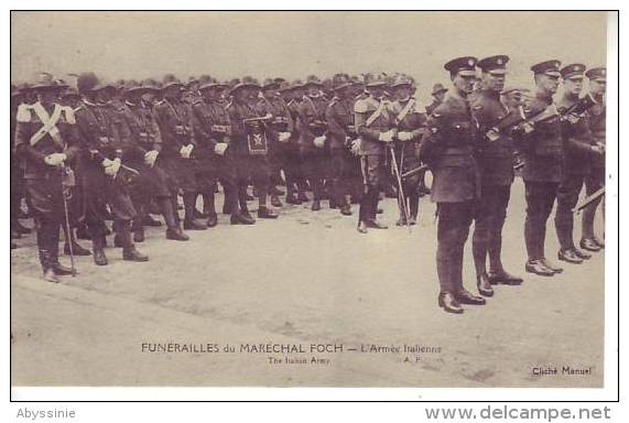 Funérailles Du MARECHAL FOCH - L´armée Italienne - Papeghin - D9 7 - Funeral