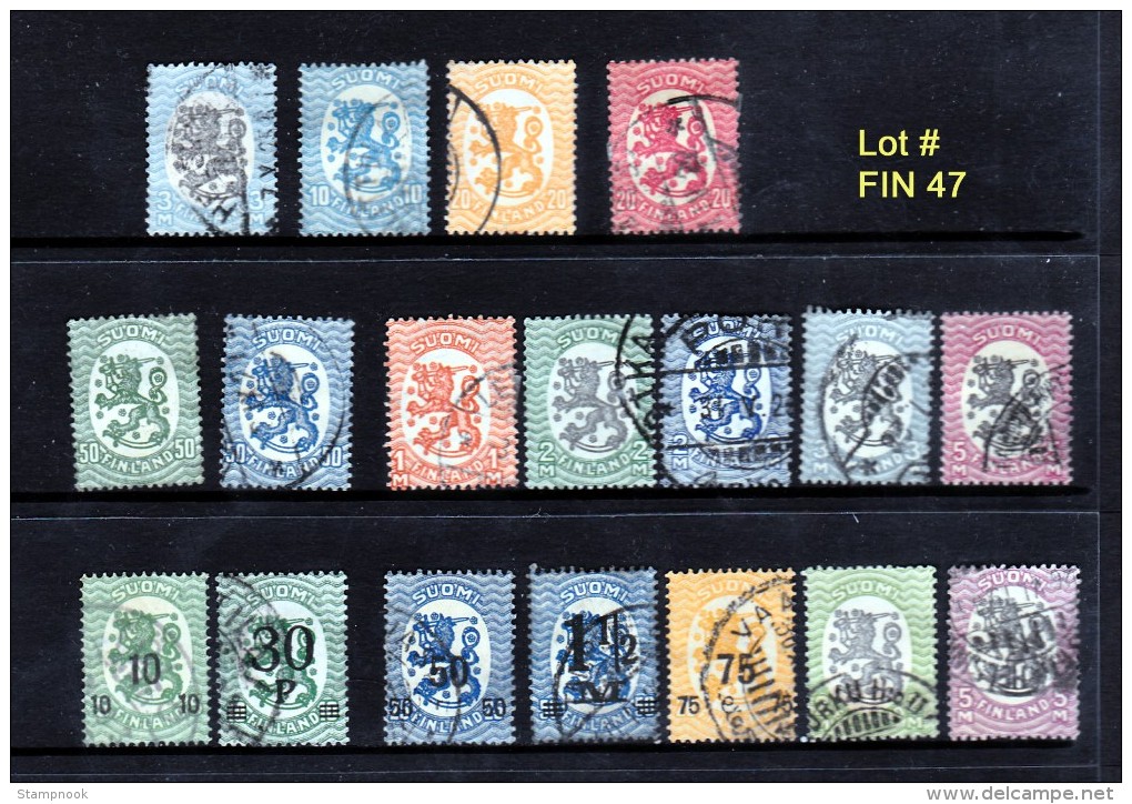 Finland Lot Of 21  Used VF ........Lot FIN47 - Sammlungen