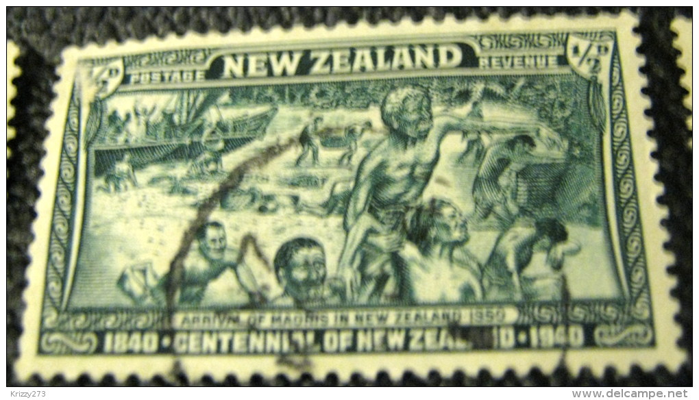 New Zealand 1940 Arrival Of Maori People 0.5d - Used - Used Stamps