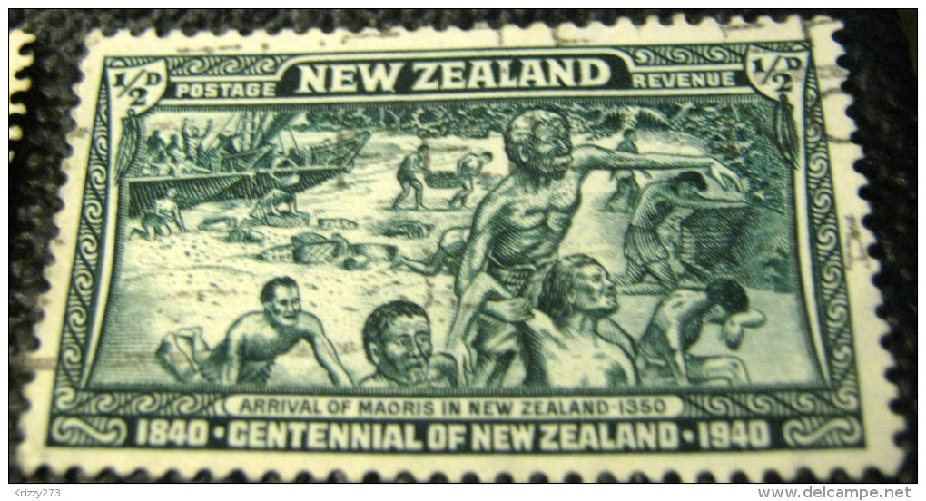 New Zealand 1940 Arrival Of Maori People 0.5d - Used - Used Stamps