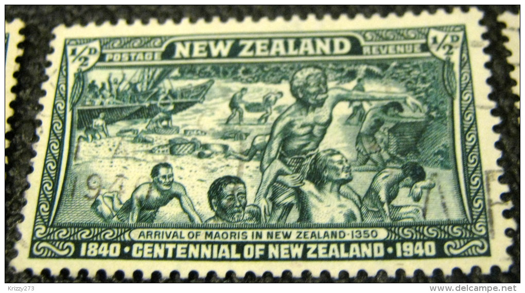 New Zealand 1940 Arrival Of Maori People 0.5d - Used - Used Stamps