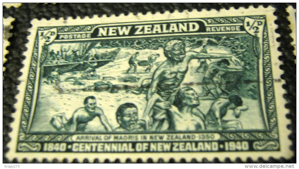 New Zealand 1940 Arrival Of Maori People 0.5d - Used - Used Stamps