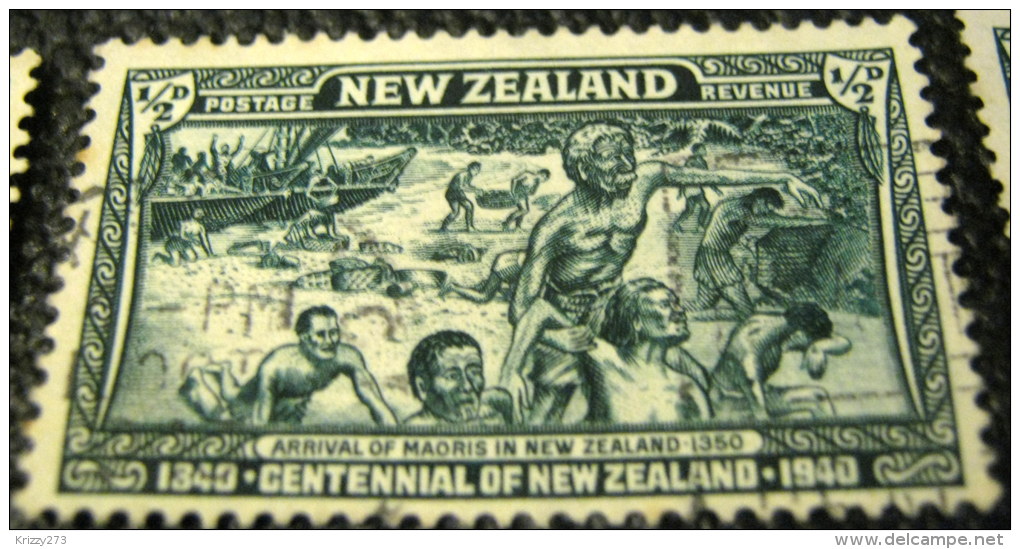 New Zealand 1940 Arrival Of Maori People 0.5d - Used - Used Stamps