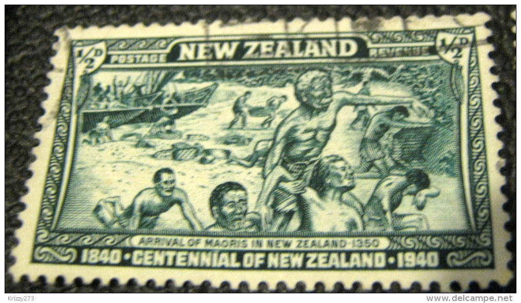 New Zealand 1940 Arrival Of Maori People 0.5d - Used - Used Stamps
