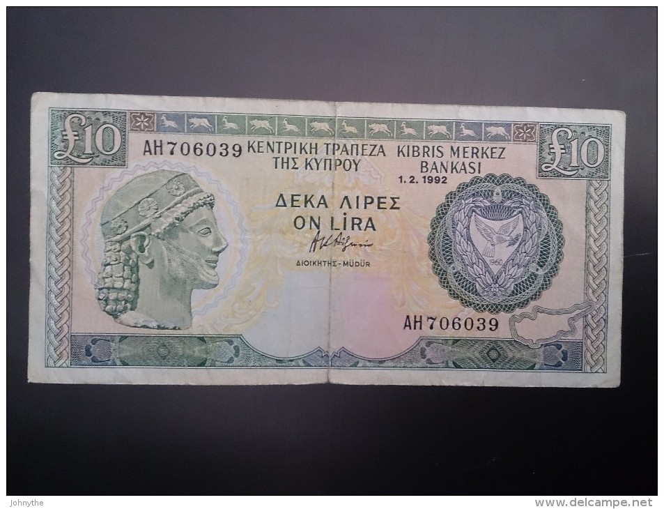 Cyprus 1992 10 Pounds Used - Cyprus