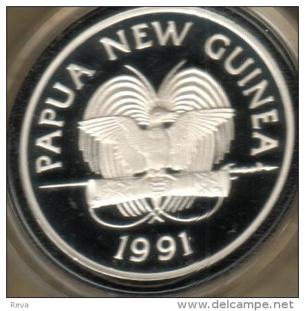 PAPUA NEW GUINEA 10 KINA SP GAMES SOCCER ETC FRONT BIRD EMBLEM BACK 1991 AG SILVER 1.4Oz FREAD DESCRIPTION CAREFULLY !!! - Papoea-Nieuw-Guinea