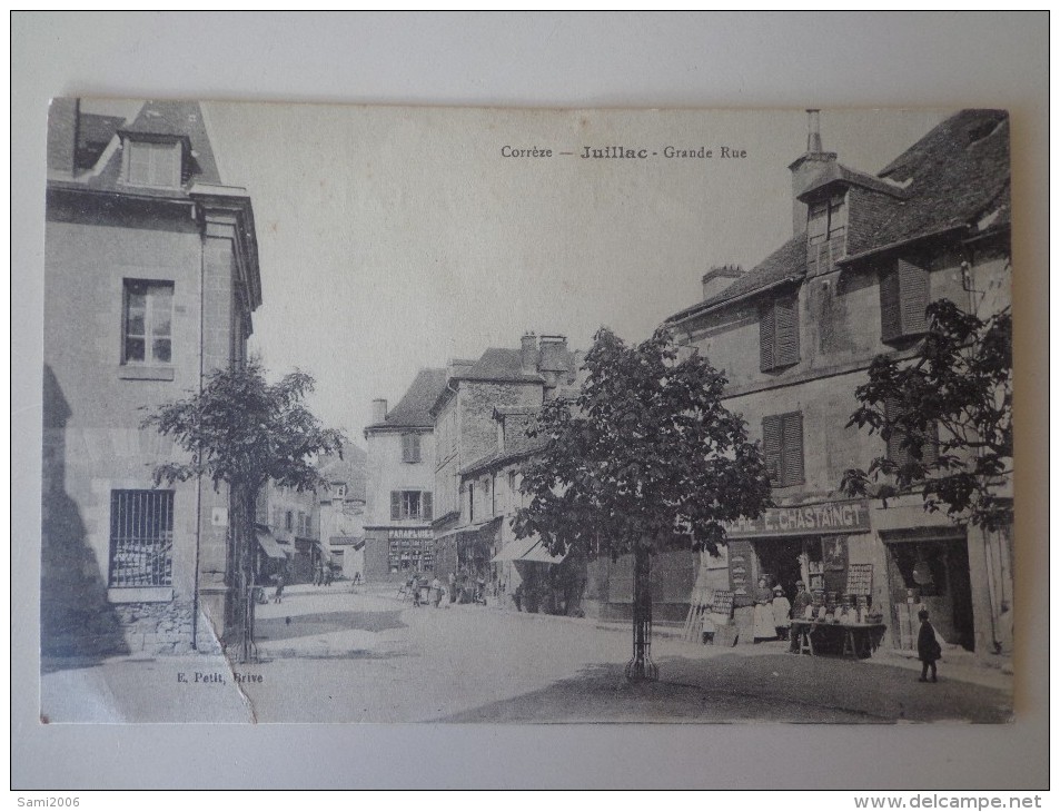 CPA 19 CORREZE JUILLAC GRANDE RUE COMMERCES - Juillac