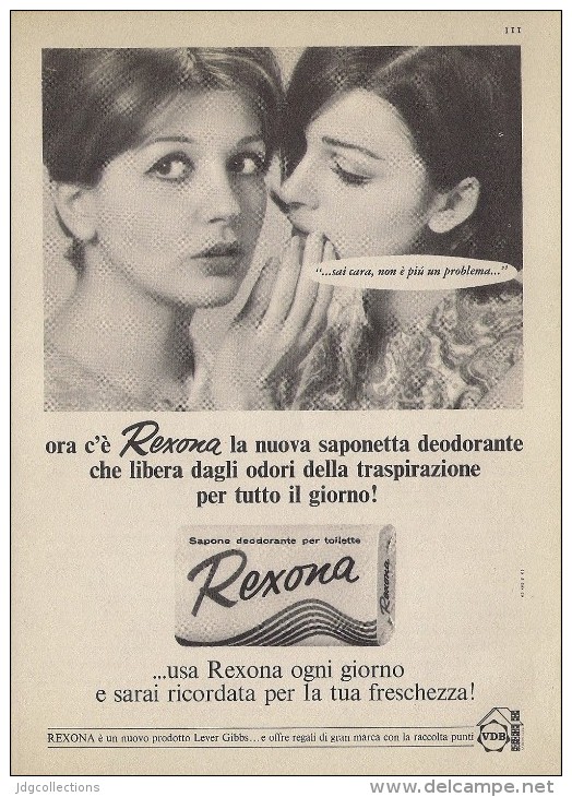 # REXONA SOAP, ITALY 1950s Advert Pubblicità Publicitè Reklame Sapone Savon Jabon Seife Beautè - Zonder Classificatie