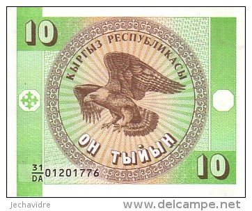 KIRGHIZISTAN     10 Tyiyn  Non Date (1993)   Pick 2    ***** BILLET  NEUF ***** - Kyrgyzstan