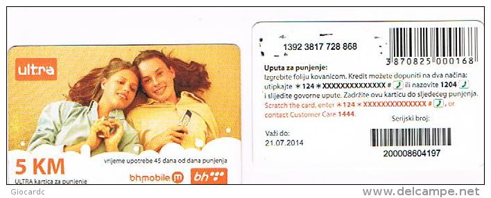 BOSNIA - BH MOBILE  (GSM RECHARGE) -  GIRLS    5   - USED  -  RIF. 3037 - Bosnië