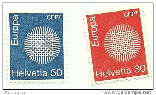 1970 - Svizzera 855/56 Europa C3107 - Nuovi