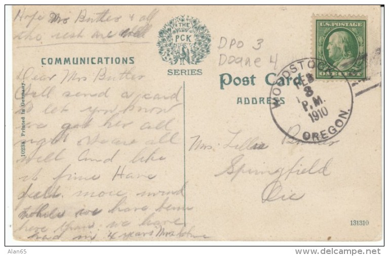 Woodstock Oregon, DPO Closed Post Office Postmark, Portland OR Hospital C1910s Vintage Postcard - Otros & Sin Clasificación