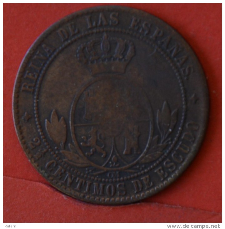 SPAIN  2,5  CENTIMOS  1868   KM# 635.2  -    (Nº05650) - First Minting