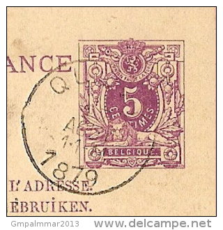 4 Postkaarten / Carte - Correspondance Van Nr. 45 Allen Met  Bestemming  GILLY Waarbij O.a. Stempel QUEST (zie Scan 2) ! - 1869-1888 Lion Couché (Liegender Löwe)