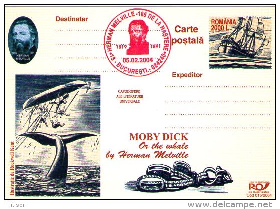 Whales - Moby Dick 9 postal stationaries (red ink). Bucuresti 2004.