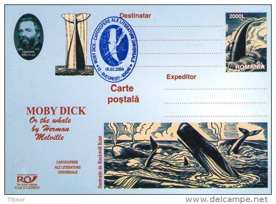 Whales - Moby Dick 9 Postal Stationaries (blue Ink). Bucuresti 2004. - Whales