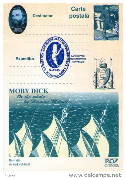 Whales - Moby Dick 9 Postal Stationaries (blue Ink). Bucuresti 2004. - Whales