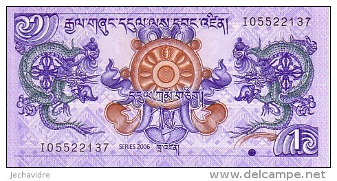 BHOUTAN  1 Ngultrum  Daté De 2006   Pick 27          ***** BILLET  NEUF ***** - Bhutan