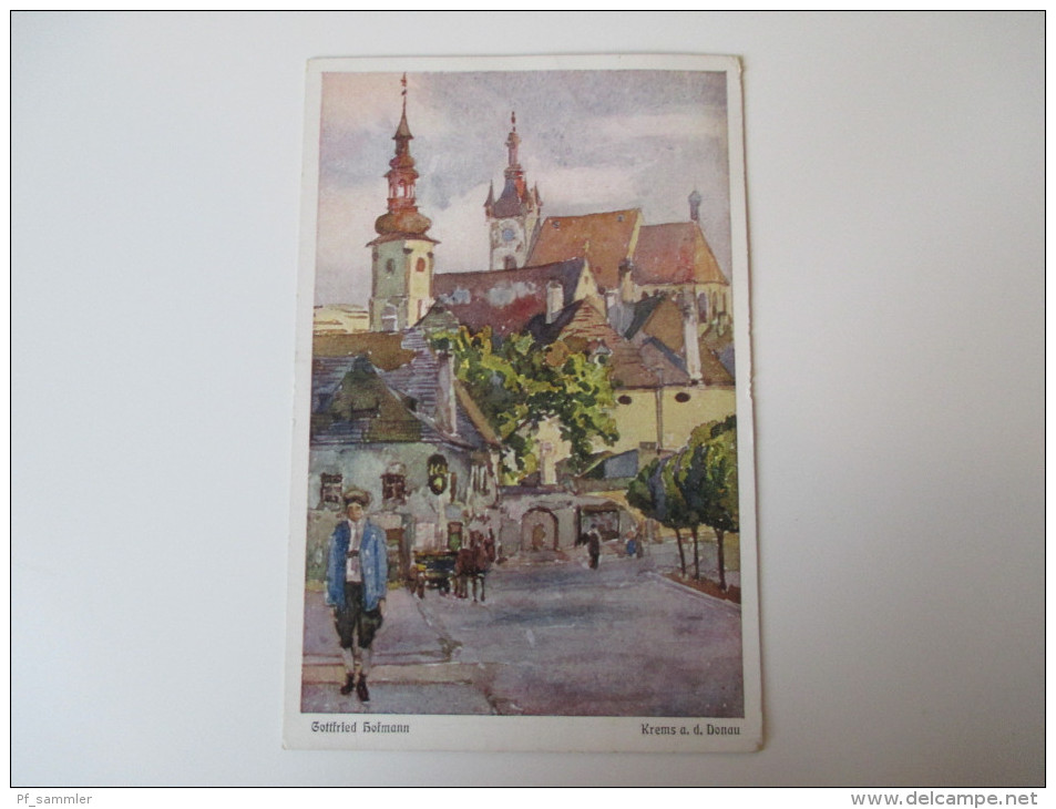 AK / Künstlerkarte 1924 Krems A.d.Donau Gottfried Hofmann Heimatkunst Kunstverlag Johann Saska - Krems An Der Donau