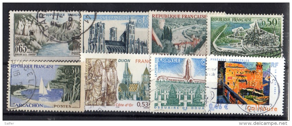 FRANCE  8 Timbres Oblitèrés / Used - Collezioni