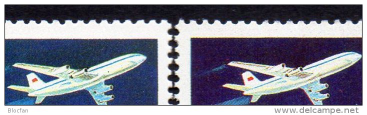 Abart AEROFLOT 1983 Sowjetunion 5247 A+b Aus Block 161 ** 6€ Erde Bloque Hojita M/s Airplanes Bloc Stamp Bf USSR CCCP SU - Varietà E Curiosità