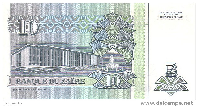 ZAÏRE  10 Nouveaux Zaïre   Daté Du 24-06-1993   Pick 54 A          ***** BILLET NEUF ***** - Zaire