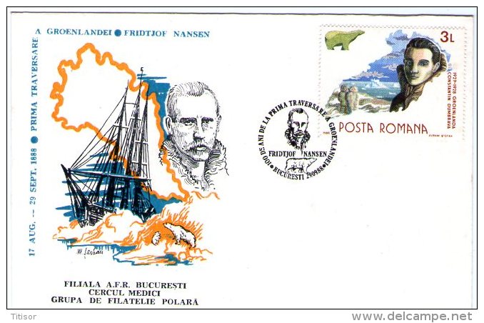 F. Nansen In Gronland - 100 Years. Bucuresti 1988. - Polar Explorers & Famous People