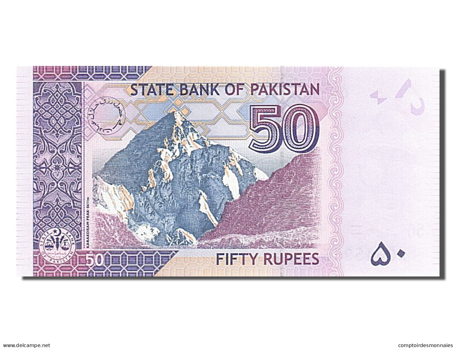 Billet, Pakistan, 50 Rupees, 2008, NEUF - Pakistán