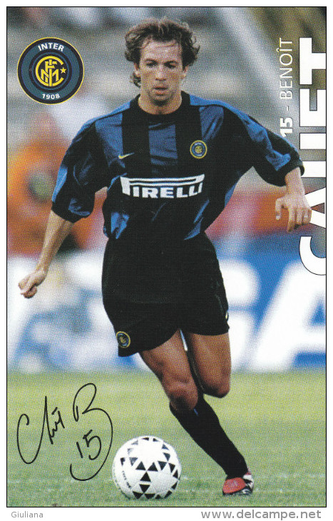 Cartolina Autografata "Benoit Cauet"  Inter F.C. - Autografi