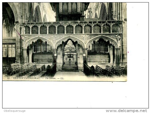 EXETER CATHEDRAL THE SCREEN LL 16 1912 - Exeter