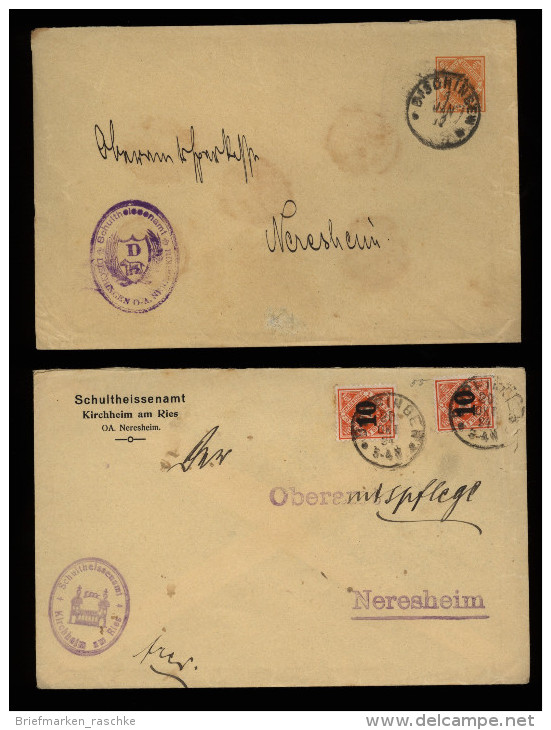 Wuerttemberg,4 Belege (6066) - Covers & Documents