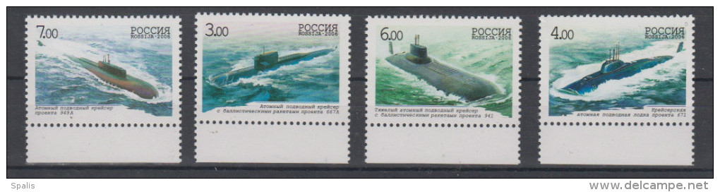 Russia 2006 Michel Nr 1311-4 MNH Submarines - Sottomarini