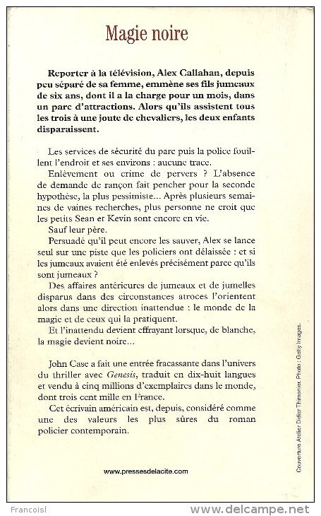 Magie Noire De John Case. Editions Presse De La Cité, 2006. Tirage Réservé à La Presse Et Aux Libraires. - Crimen/detectives