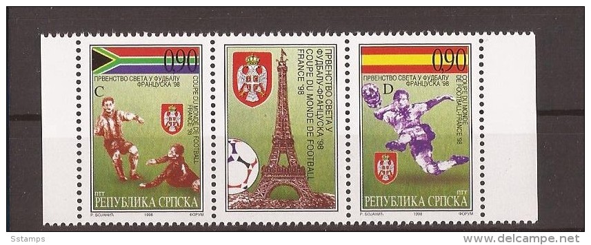 1998  73-104 FUSSBALL BOSNIA REPUBLIKA SRPSKA  SUD AFRIKA SPANIEN   WELTMEISTERSCHAFT FRANKREICH MNH LUX - Nuovi