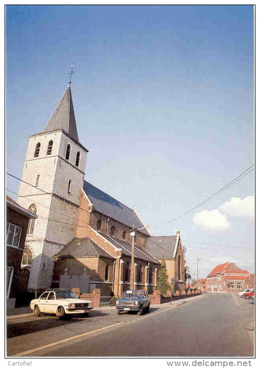 HOLSBEEK-DE KERK-JAREN 70-AUTOS-UITGAVE HUIS VAN DAM-NOBELBERG 15-LOT VAN + - 200 ONGEBRUIKTE KAARTEN-760 GRAM-3 SCANS! - Holsbeek