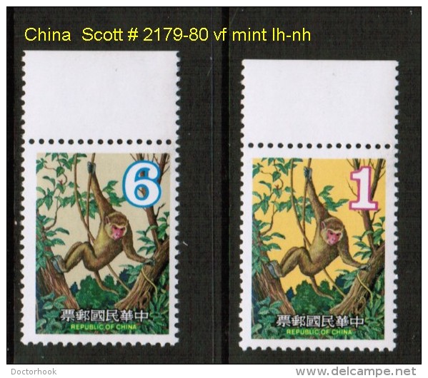 REPUBLIC Of CHINA   Scott  # 2179-80*  VF MINT LH  (STAMPS NH---LIGHT HINGED SELVEDGE) - Neufs