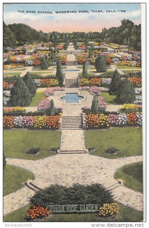 P3241 USA Tulsa Oklahoma The Rose Garden Woodward Park   Front/back Image - Tulsa