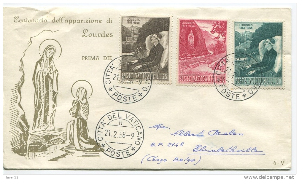 1958 Cover  From Roma To Elisabethville ( Congo) -  VERY NICE  !! See Scan - Enteros Postales