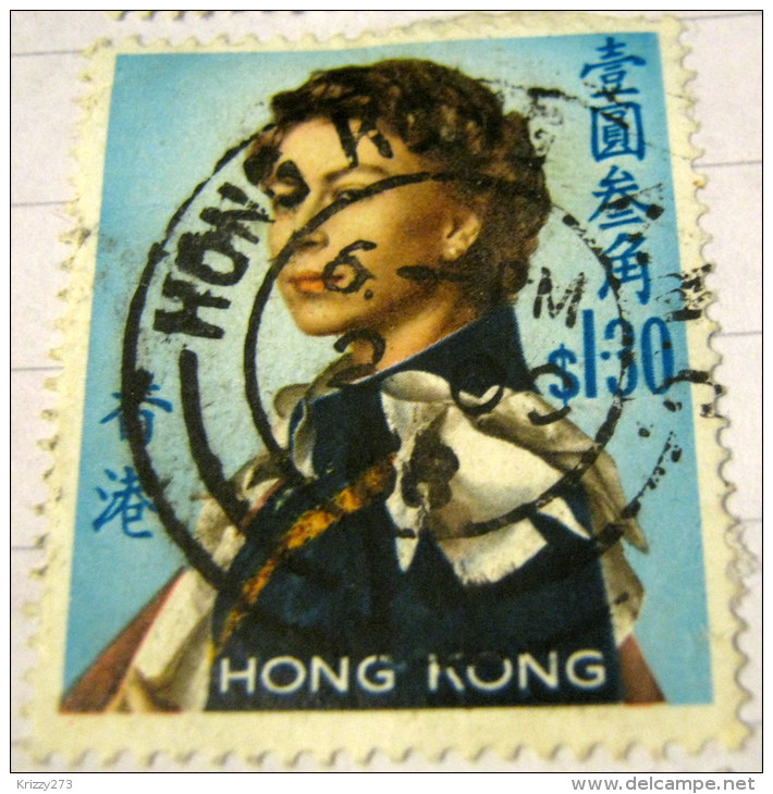 Hong Kong 1962 Queen Elizabeth II $1.30 - Used - Usati