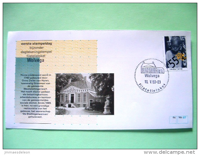 Netherlands 1988 Special First Day Cover Of Wolvega Cancel - African Child - Castle - Brieven En Documenten